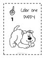 ASL (Sign Language) - Numbers 1-9 Coloring Pages. 