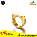 Glamon Flat Top Ring Gold Silver Color Rings For Boys Stainless Steel Wedding Band Mens rings High Quality Gold Rings For Men. 