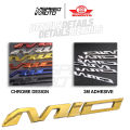 YAMAHA MIO EMBOSSED EMBLEM 3D STICKER LOGO CHROME DESIGN FOR MIO MOTORCYCLE 1PC SPEEDMOTO. 