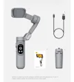 AOCHUAN Smart X Pro 3-Axis Foldable Handheld Gimbal Stabilizer with Fill Light Wireless Charging For Smart Phone Action Camera. 