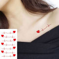 Waterproof Temporary Tattoo Heart Ecu Sticker of body Love wave tattoo small size tatto stickers flash tatoo fake tattoos for girl women. 