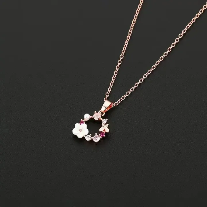 %E3%80%90hot%E3%80%91%204%20Pieces%20Rose%20Gold-Color%20Lady%20Flower%20Fashion%20Accessories%20Zircon%20Simple%20Ornate%20Exquisite%20Necklace%20Ring%20Earrings%20Jewelry%20Set%20-%20Image%206