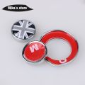 Interior Accessories Car Stickers For Mini Cooper R55 R56 R57 R58 R59 R60 R61 Car-Styling Start Button Sticker Metal Decoration-(gray jack). 