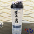 plastic shaker bottle with powder compartment 500ml. 