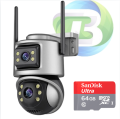 Free 128GB SD 8MP 4K PTZ IP Camera | 8x Zoom Dual Lens | AI Human Detection & Auto Tracking | Outdoor CCTV WiFi Camera | Waterproof | Night Vision | ICsee App | Home Security Surveillance | Smart AI Tracking | Dual Lens | Wireless PTZ Security Camera. 