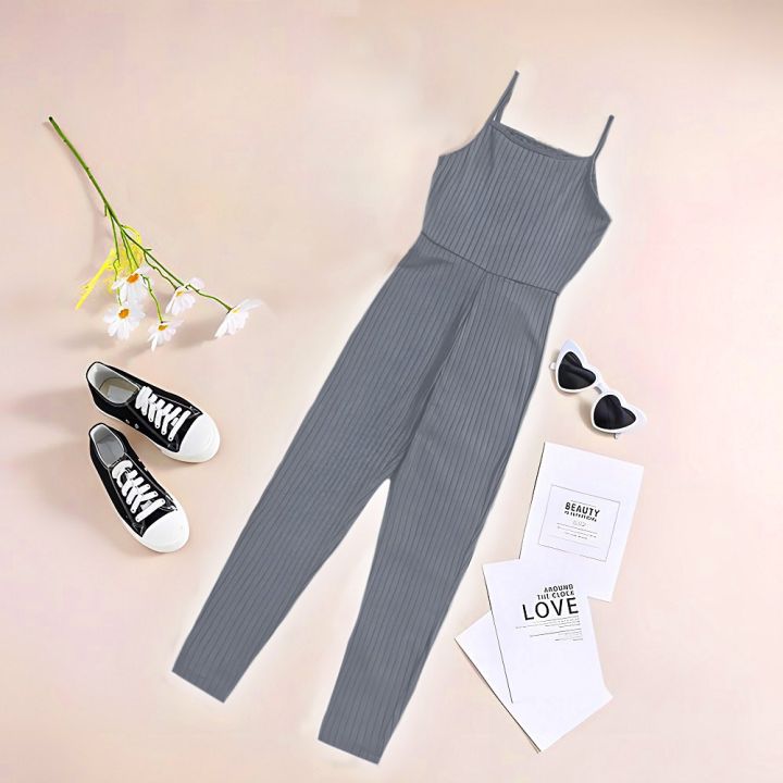 Preppy%20Style%20Women's%20Casual%20Two%20Piece%20Sleeveless%20Baggy%20Jumpsuits%20And%20Crop%20Top%20Strap%20Loose%20Romper%20Long%20Loose%20Trouser%20Pants%20Overalls%20Jumpsuit%20Wide%20Leg%20Long%20Pant%20Jump%20Suit%20Cotton%20Rib%20Fabric%20In%20White%20And%20Ash%20Color%20Jumpsuit%20-%20Image%204
