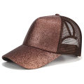 【EleganceEssence】2021 Glitter Ponytail Baseball Cap Women Snapback Dad Hat Mesh Trucker Caps Messy Bun Summer Hat Female Adjustable Hip Hop Hats. 