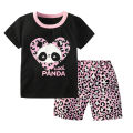 Cotton Toddler Girl Outfits Pajamas Set 3 5 7 9 10 11 12 13 Years Korean Short Sleeve Summer Cotton Pjs Pink Leopard Kids Pijama. 