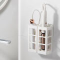Curling Iron Organizer Bathroom Wall-mounted Hair Straightener Holder Perforation-free Hair Tools Makeup Storage Box. 