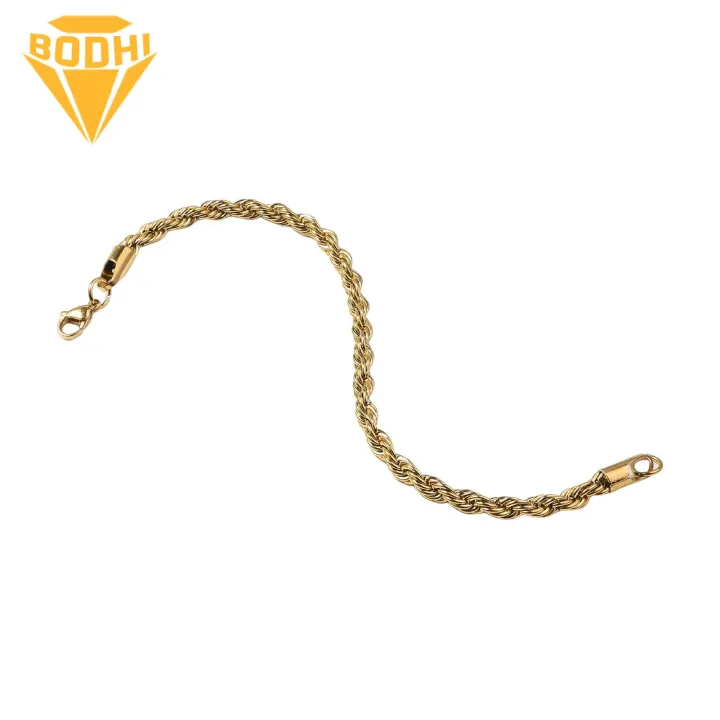 Men Stainless Steel Bracelet Stylish Unisex Twisted Chain Bracelet Hip Hop Stainless Steel Jewelry for Rock Stars Singers Partygoers Anti-rust Polished Finish Perfect for Clubbing Events Simple