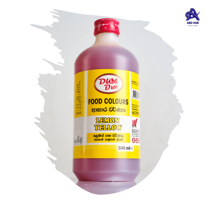 Lemon Yellow || Food Colour 500ml | Dum Dum Brand Food Colour.|100% Original