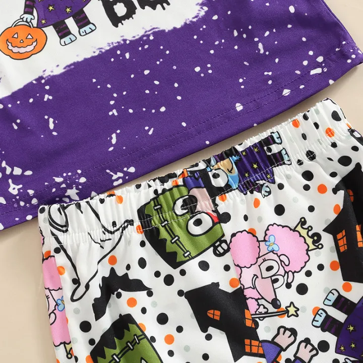 Toddler%20Girl%20Halloween%20Outfits,%20Cartoon%20Pattern%20Long%20Sleeve%20Ruffles%20Decor%20T-Shirt%20+%20Elastic%20Waist%20Flare%20Long%20Pants%20Set%20-%20Image%207