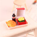 Dollhouse Mini Simulation Burger French Fries Full Home Bucket Scene Model Bo11. 