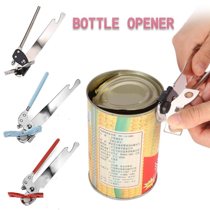 【HOT】 Multifunctional Tin-Opener Food Can Opener Butterfly Bottle Jar Tin Manual Can Opener Durable Stainless Steel Kitchen Accessory