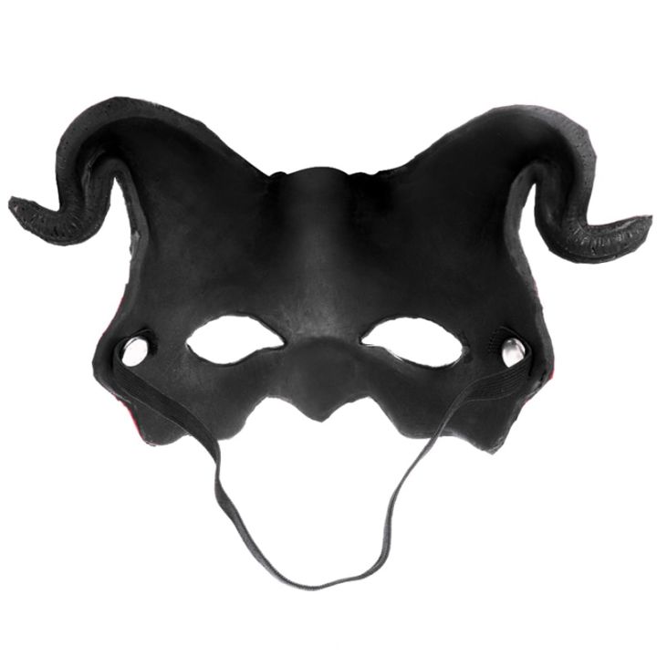 Halloween%20Masquerade%20RP%20Mask%20Scary%20Red%20Half%20Face%20Horn%20Devil%20Mask%20for%20Cosplay%20Costume%20-%20Image%202