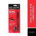 Revlon Kohl Kajal Eye Liner Pencil With Sharpener, Black, Matte Finish, 1.14g(FROM INDIA)JEZ. 