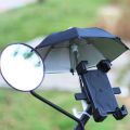 1PC New Motorcycle Phone Holder Mini Sunshade Umbrella Bicycle Decoration Accessories Polyester Mobile Automatic Umbrella. 