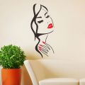 wall stickers Beauty Salon Wall Stickers Hand Manicure Nail Salon Beautiful Girl Face Wall Decal Art Posters Living Room Home Decoration. 