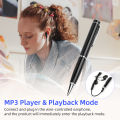 Digital Voice Recorder Pen Sound Audio Activated Dictaphone Recording Device Professional Music Player with USB Cable Earplug for Lecture Class Meeting Interview. 