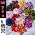 Scrunchies Satin Elastic Hair Ponytail And Hand Band Scrunchies - Free Size. 