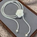 Linman Elegant Classic Women Girls Fashion Pearl LPortable ong Necklace Fashion Sweater Chains Luolong. 