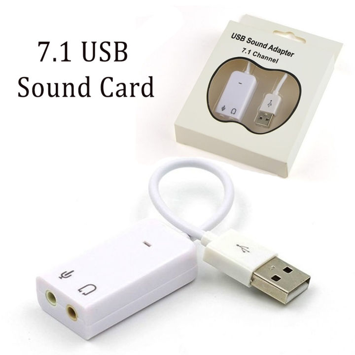 USB Sound Card Adapter 7.1 Channel Virtual 3D External USB Audio