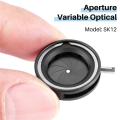 Manual Aperture Adjustable Mechanical Iris Diaphragm Iris Diaphragm for Digital Camera Microscope Iris Lens SK12. 