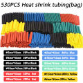 2:1 Heat Shrink Tube Set,Polyolefin,Insulated Heat Shrinkable Sleeve for Wire Connection and Data Line Protection With Heater. 
