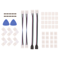 LED Strip Connector 4 Pin 10mm Solderless RGB Light Strip Connector for 5050 SMD - Gapless Connectors,L Shape Connectors. 