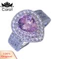 Carat Women Wedding Ring Faux Crystal Inlaid Good Workmanship Women Finger Ring. 