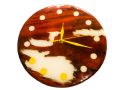 Resin with wood wall clock. 