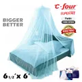 C four Superfit Square framed Side Open Mosquito Net for Twin Bed ( 6 x 6 ). 