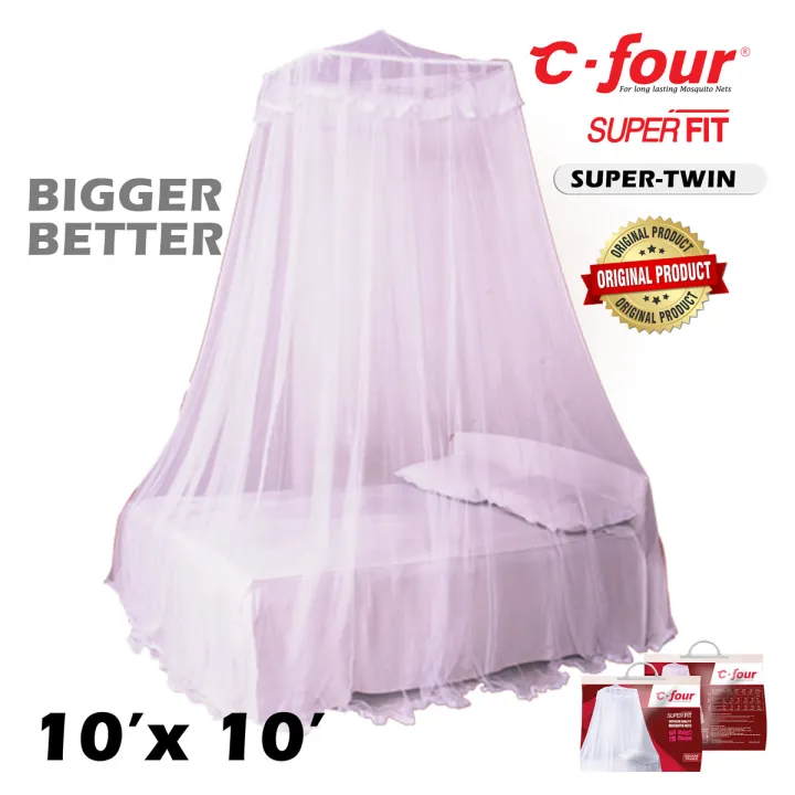 C four Superfit Square framed Mosquito Net for Super Twin Bed ( 10 x 10 )