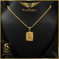 Gold Plated Diamond Chain with Ancor Pendant. 