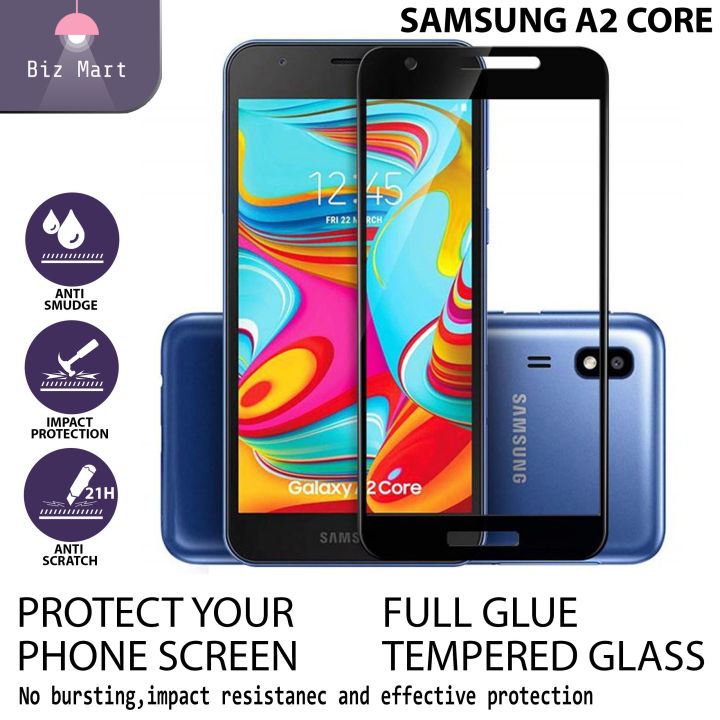 Samsung Galaxy A02 Core Tempered Glass - Full Glue - Full Coverage