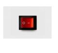 100 pcs Red Light Rocker Switch 4 pin  Current: 10A 2cm +1.4cm+1.5cm switch. 