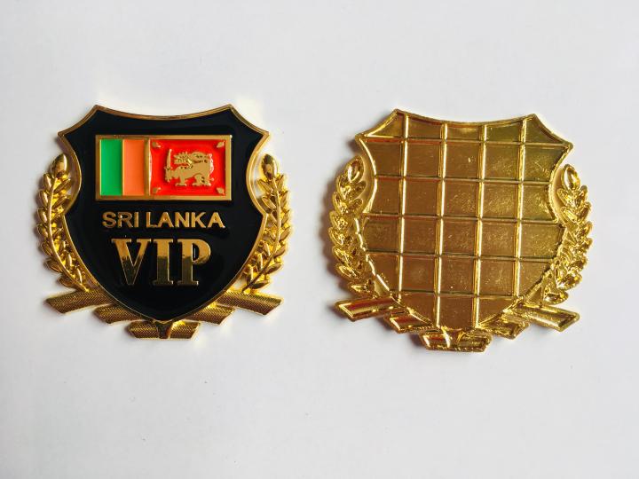 Car VIP Sri Lanka Emblem Badge 1 pcs  car bike gold badge