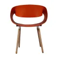 Mid - Century Designer Chair (Orange). 