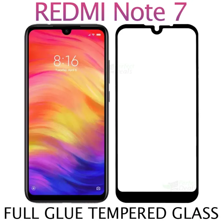 Mongo Redmi Note 7 Screen Protector Full Glue 9D Tempered Glass Screen Protector Extra safe screen Glass for Redmi Note 7 Daraz