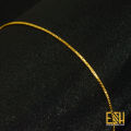 Gold plated 18/24 Inch Short Box Chain 01MM With Small Star Sun Theme Pendant. 