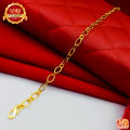 Gold Plated Thin Plain Link Bracelet 7 / 7.5 inch Long for Women FB-WB. 