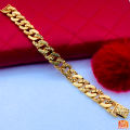 Gold Plated Bracelet 22k 7inch Long for Men - FREE BOX INCLUDED. 