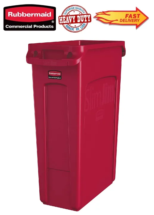 Rubbermaid Commercial Products SLIM JIM® Heavy-Duty 23-Gallon (87 Liter) Garbage Bin