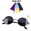Polarized Round Modern Mari Design Sunglasses Unisex UV400 Lens with 2 Cloth pouch. 