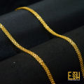 Gold plated 3.5MM Bismark Chain For Ladies & Gents 18/24 Inch. 