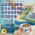 Alphabet - Letters - Numbers Fondant Cut-Outs Set. 