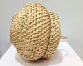 Cane Storage box (Kuruniya) Hand Woven Eco Friendly Traditional Lid Handle Round. 