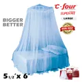 C four Superfit Square framed Mosquito Net for Large Bed ( 5 x 6 ). 