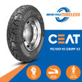 Ceat 90/100-10 gripp x3 tubeless. 