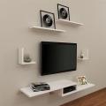 VTEC FURNITURE Modern 5 Pieces TV Wall Kit / Tv Wall unit with Racks. 